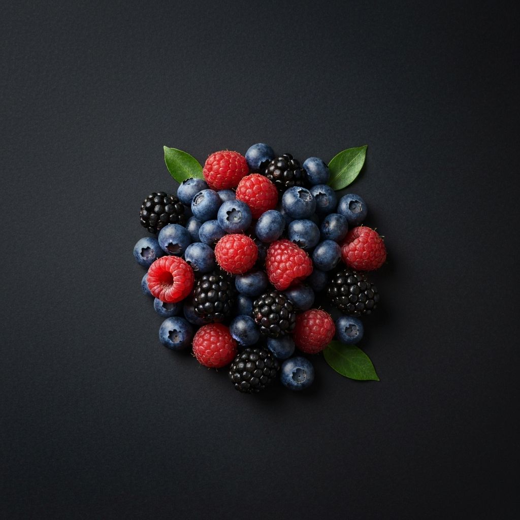Fresh berries with high antioxidant content